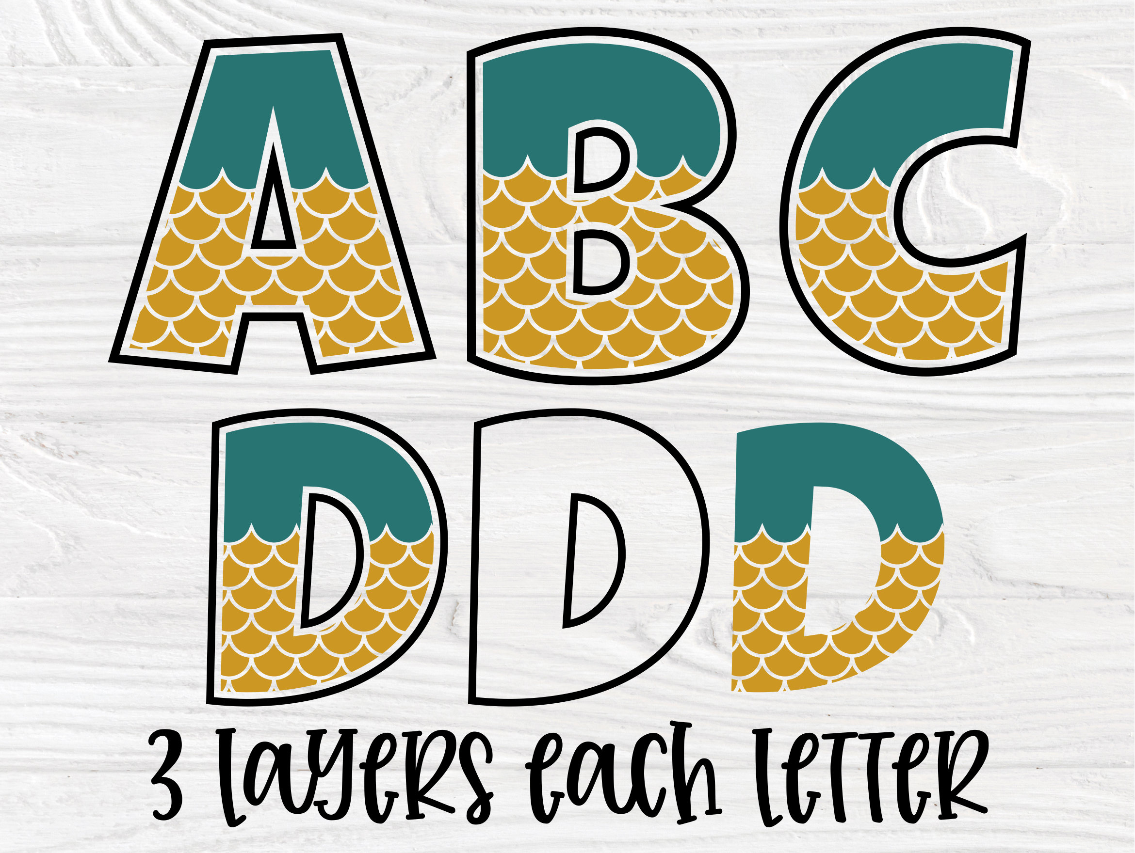 Download Mermaid Font SVG, Alphabet Clipart, Girl Letters