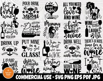 Wine SVG Bundle, Wine Glasses Shirt, Drinking Svg