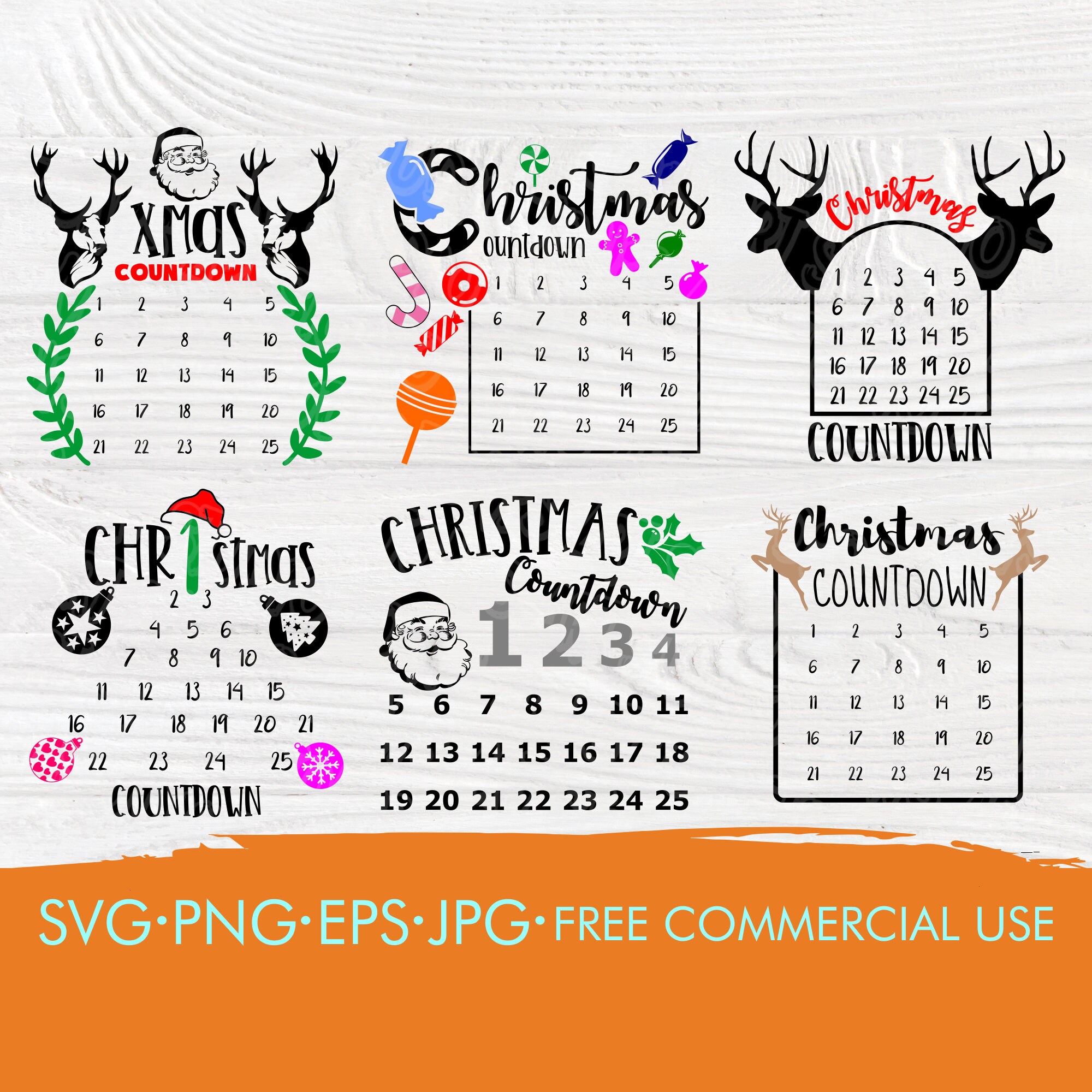 Download Free Christmas Countdown Svg Christmas Svg Christmas Advent SVG DXF Cut File