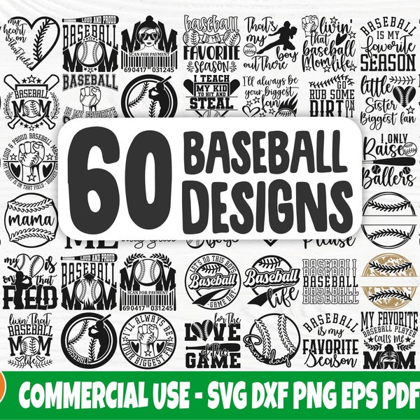 Baseball SVG Bundle, Funny Baseball Signs, Sport Quotes Svg, Baseball Silhouette