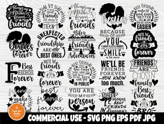 Friendship Quotes & Sayings (Free Clipart & SVG Files) – DIY Projects,  Patterns, Monograms, Designs, Templates