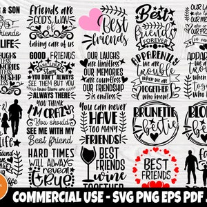 Beste Freunde SVG Bundle, Freundschaft SVG Designs