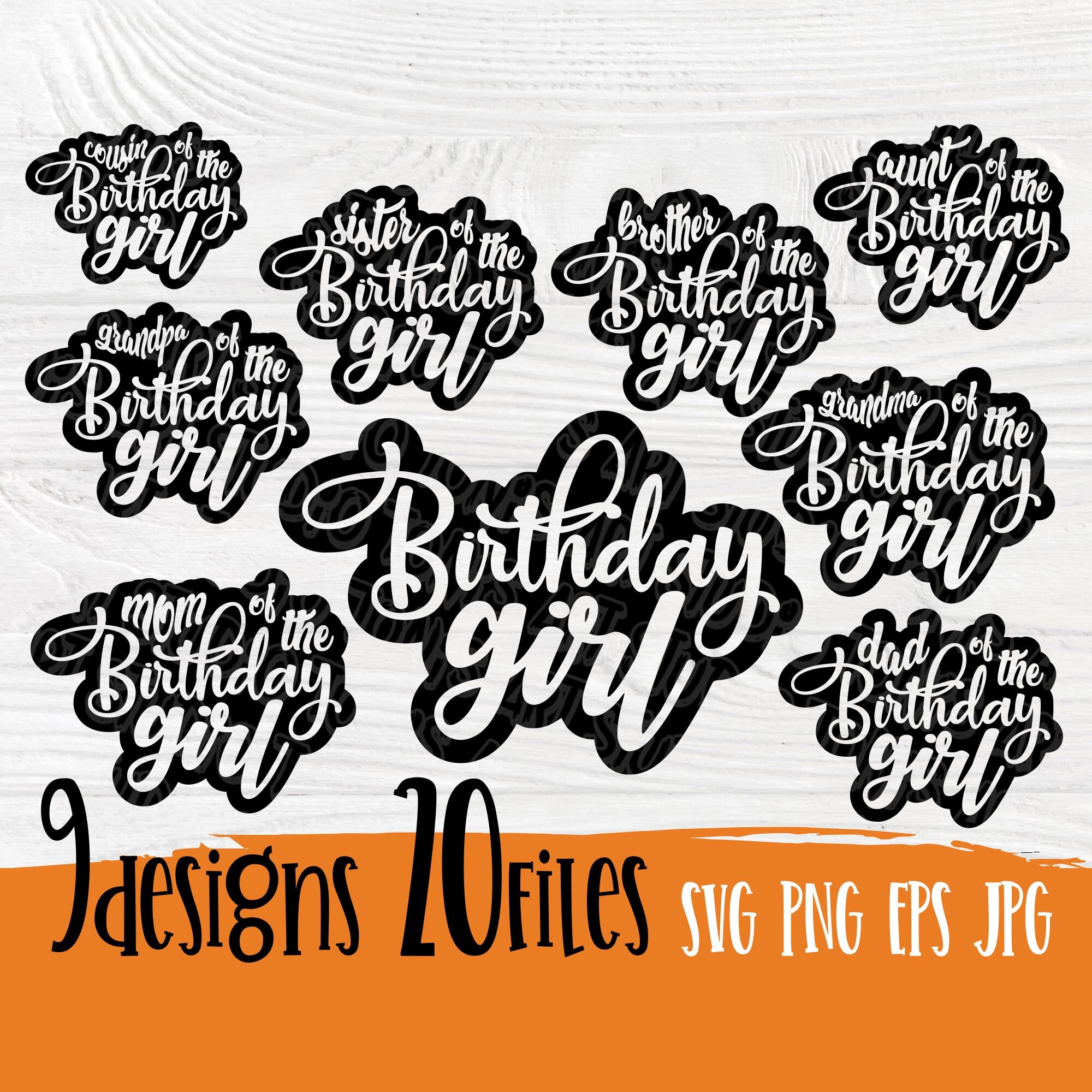 Download Birthday girl SVG | Birthday family cut files for cricut ...