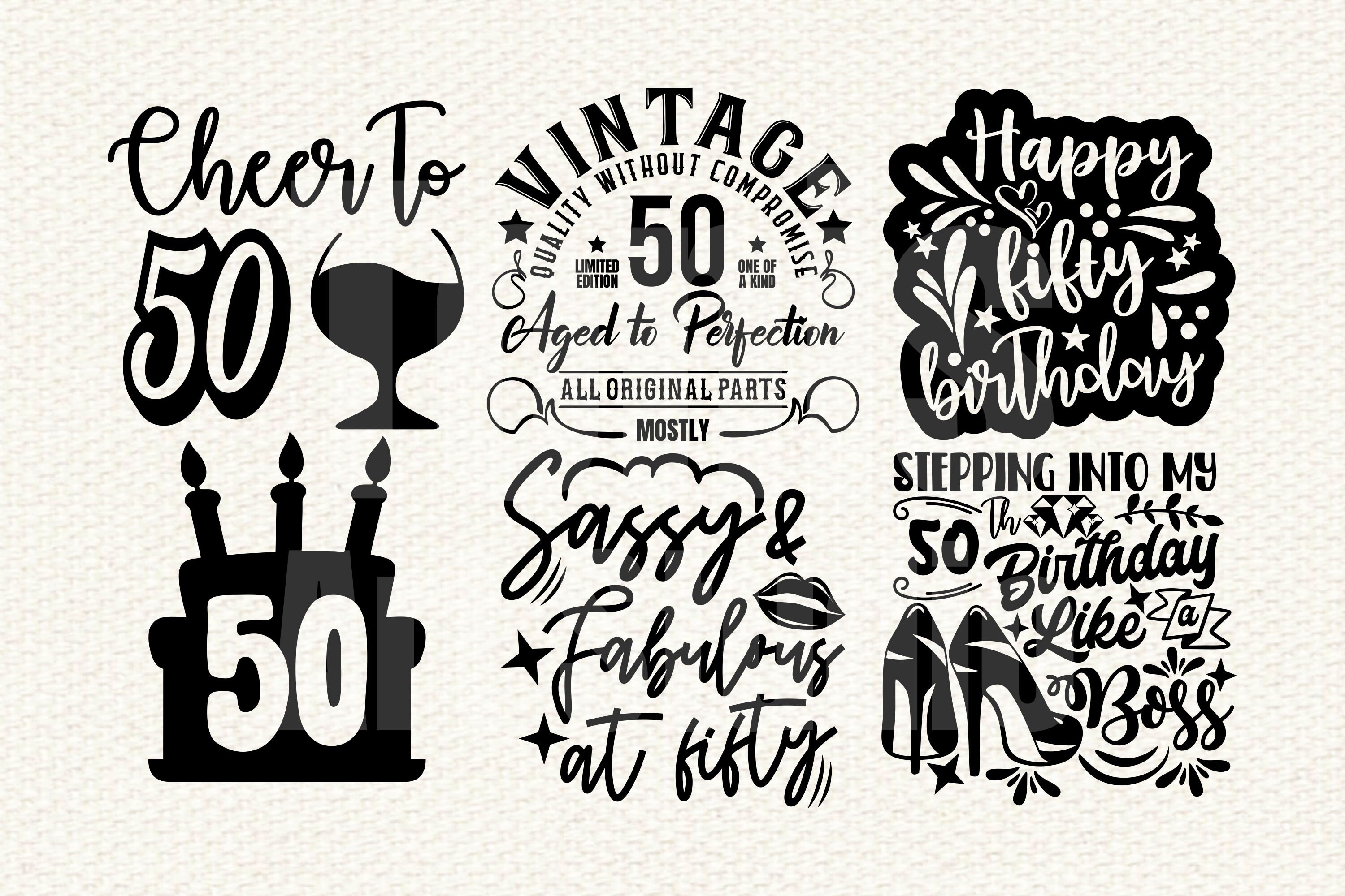 50th Birthday Svg Fifty Svg Hello 50 Svg Dxf