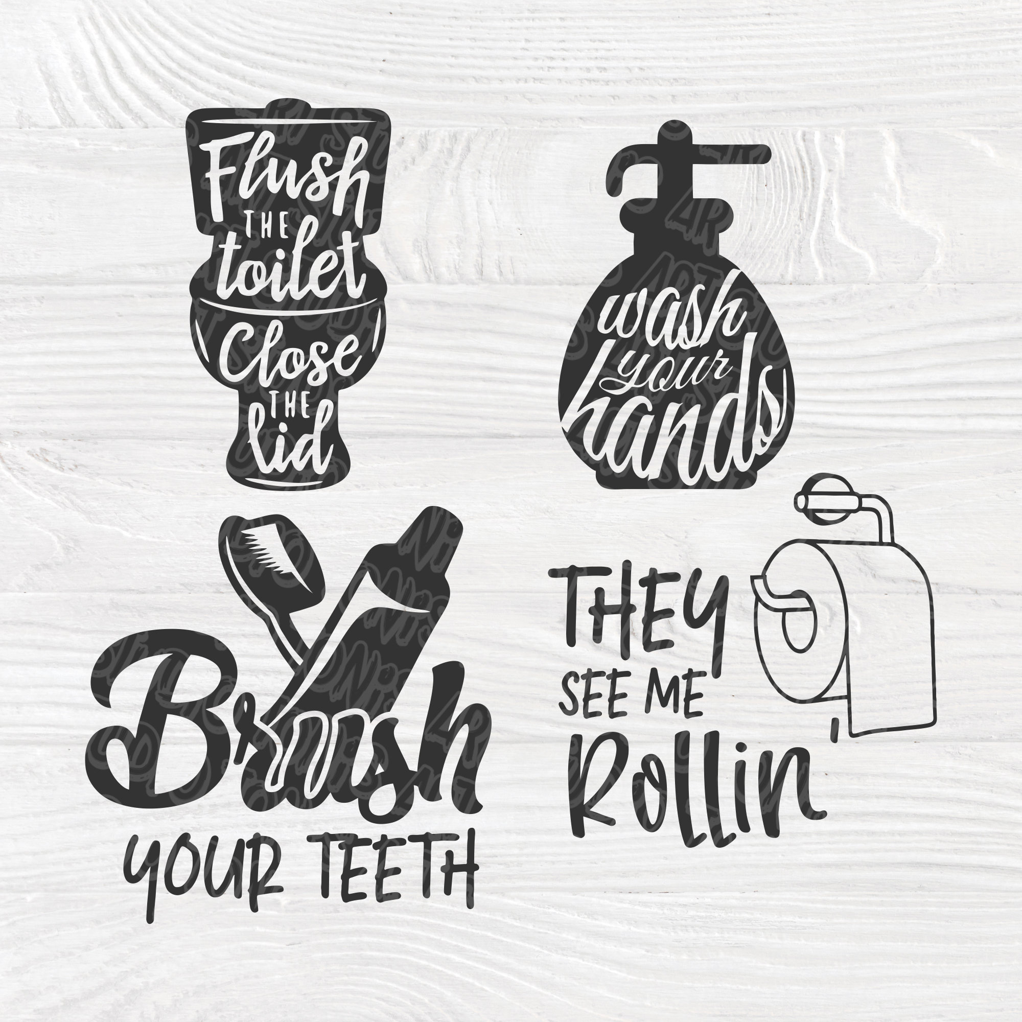 Download Bathroom Quotes SVG Bathroom svg bundle Restroom sign svg | Etsy