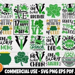 St Patrick&#39;s Day SVG Bundle, Shamrock Svg, Lucky