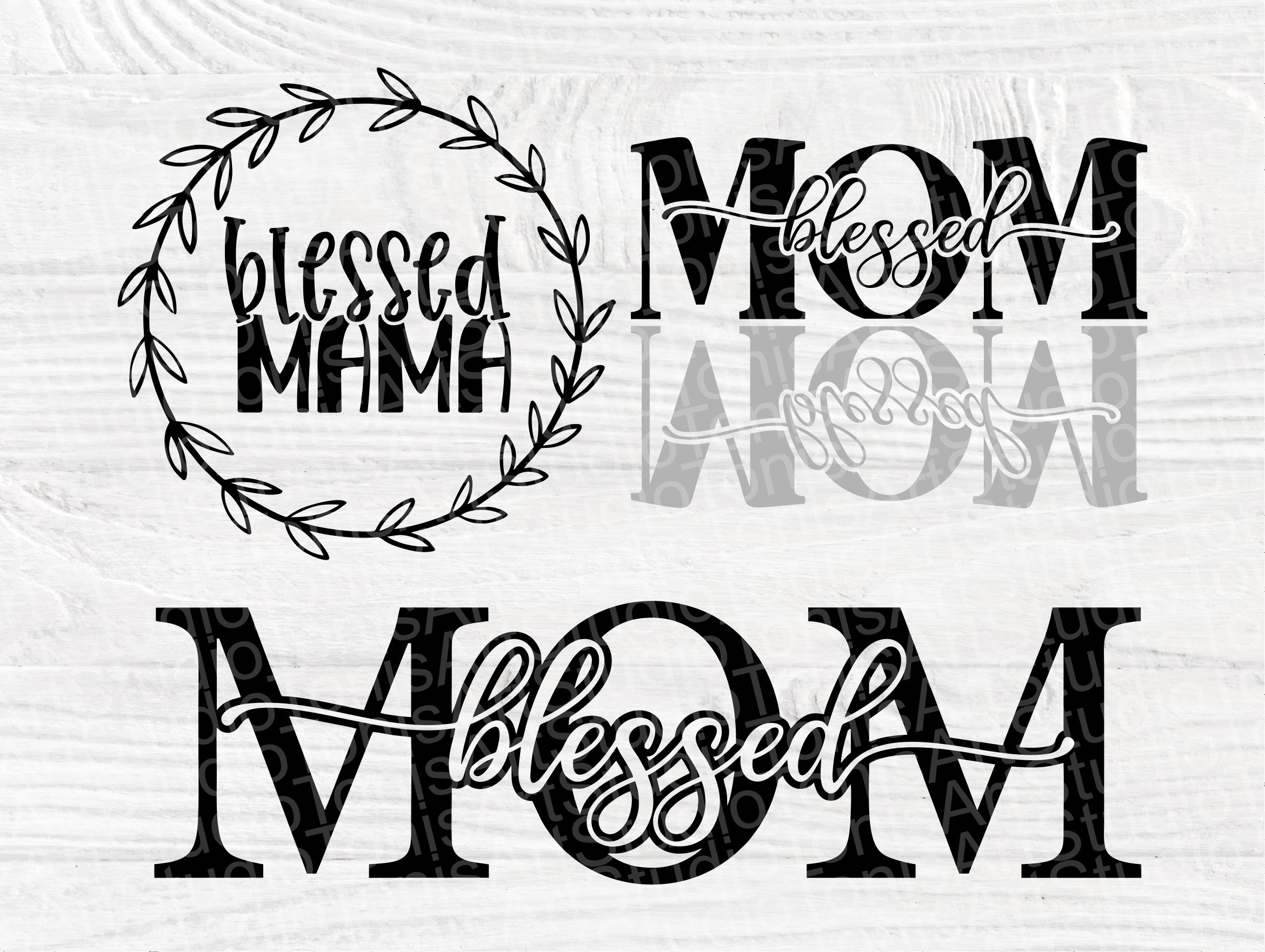 Blessed Mama Svg Bundle Mom Quotes Svg Cut Files Etsy