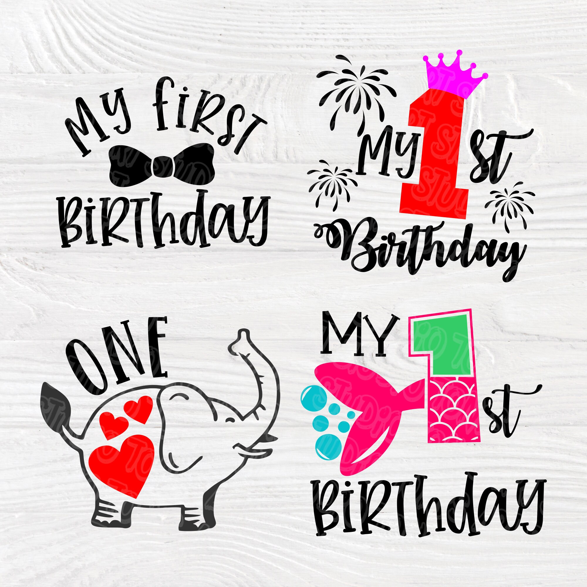 Download First Birthday SVG Bundle, Birthday Boy & Girl Svg