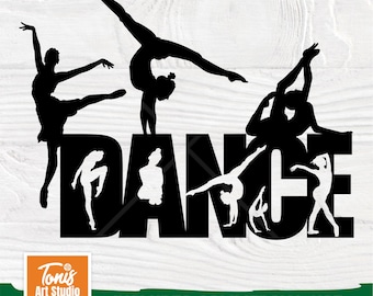 Dance svg png, dancer shirt cut file with Dancer Silhouettes