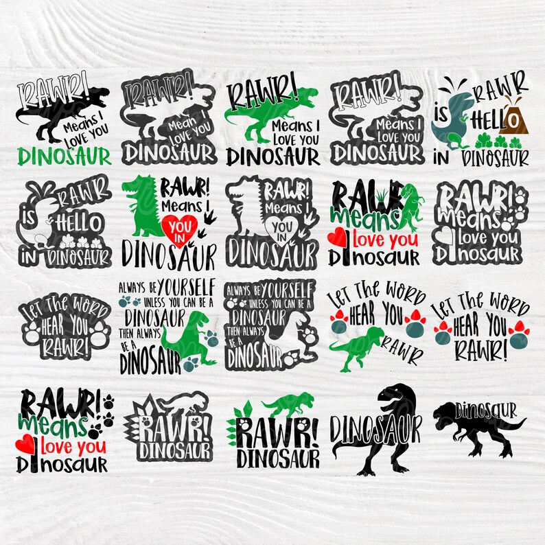 Download Dinosaur SVG Bundle Dinosaur Signs Svg Cut Files | Etsy