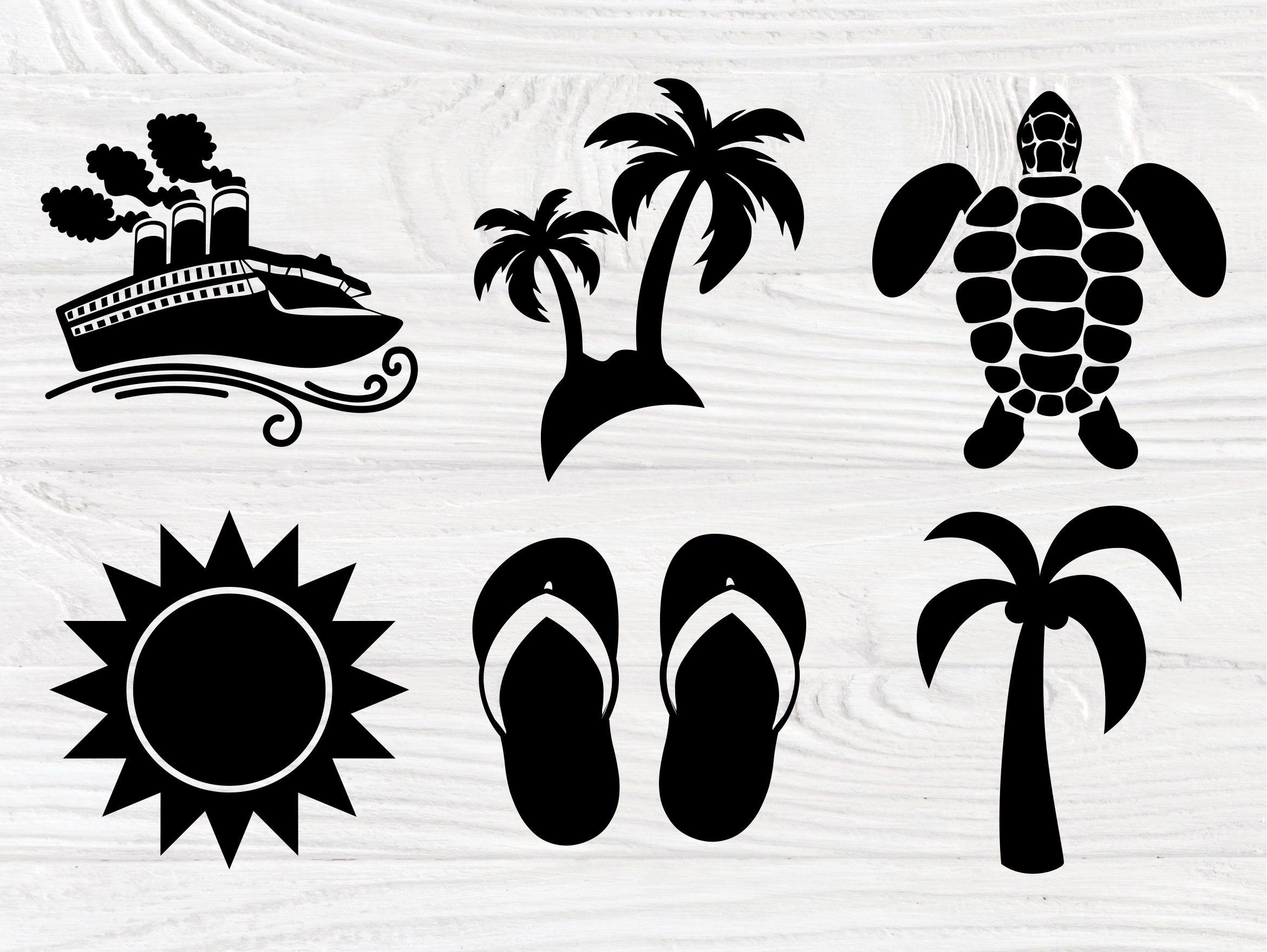 Summer Clipart, Beach Svg, Sunglasses, Palm Tree