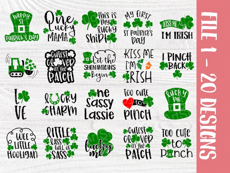 Download St Patrick's Day SVG Bundle 100 Shirt Designs Funny St | Etsy
