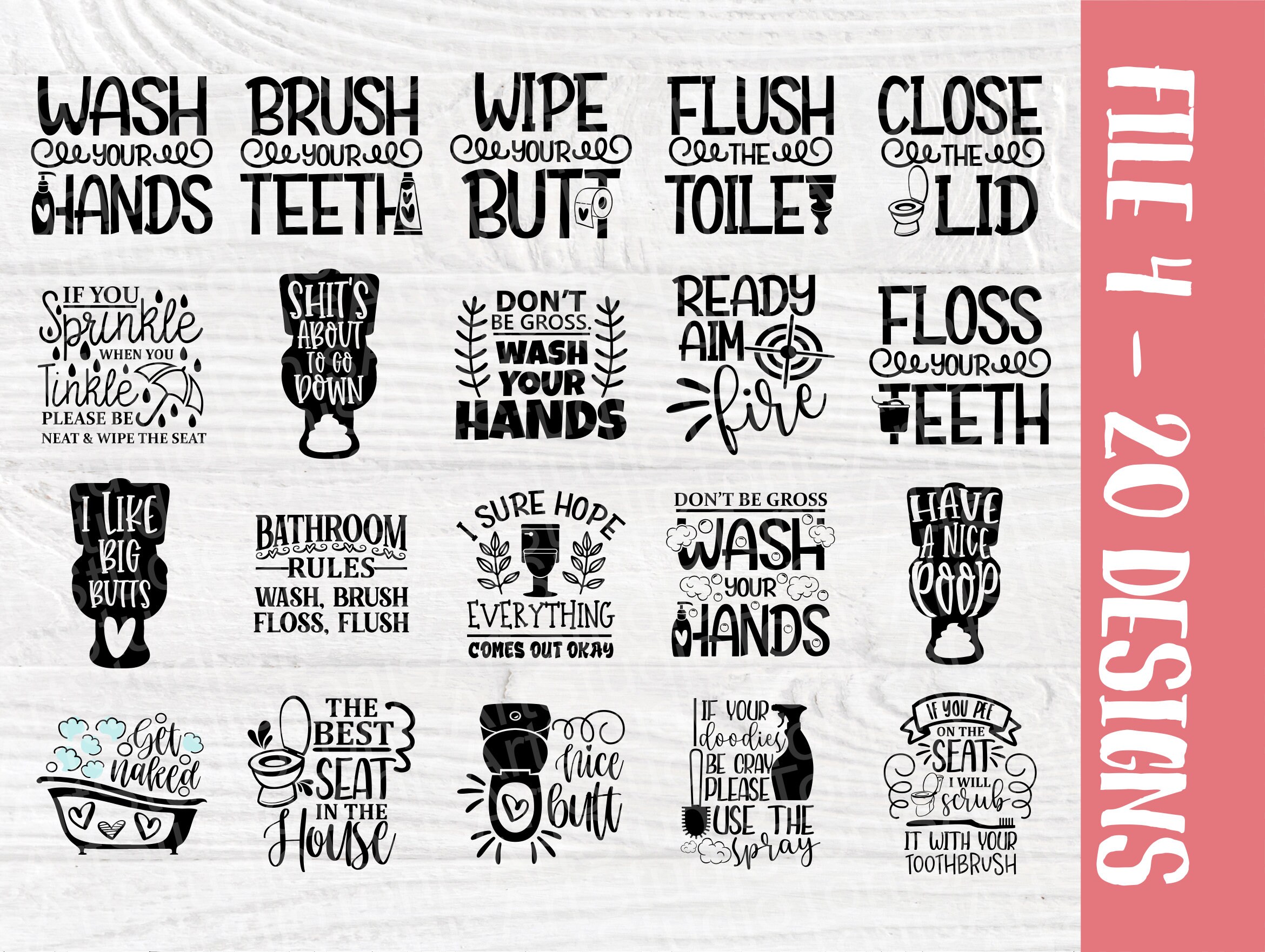 Download Bathroom SVG Bundle, Bathroom Signs, Svg Cut Files