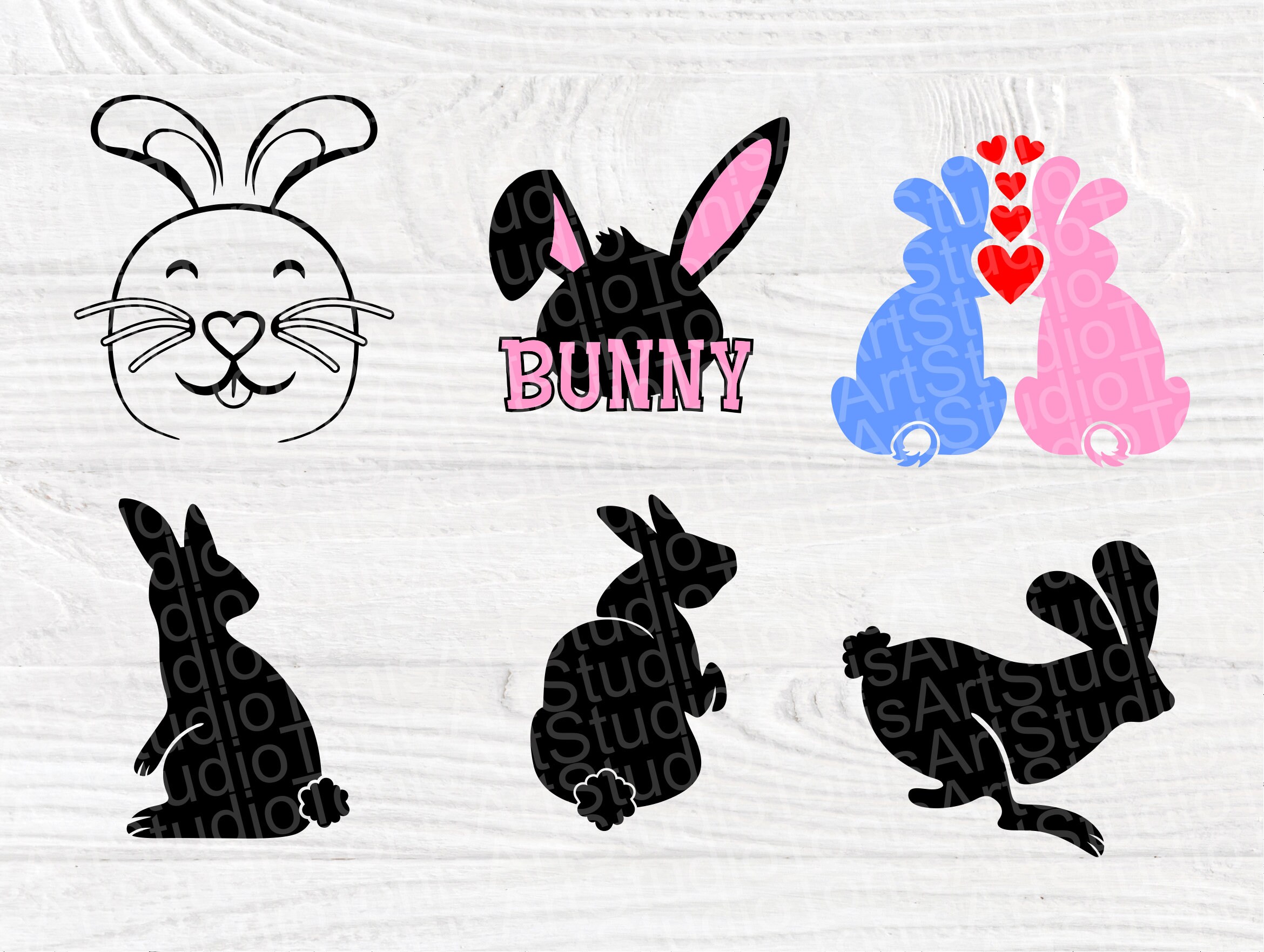 Download Rabbit SVG Bundle | Rabbit Cut Files for Cricut and ...