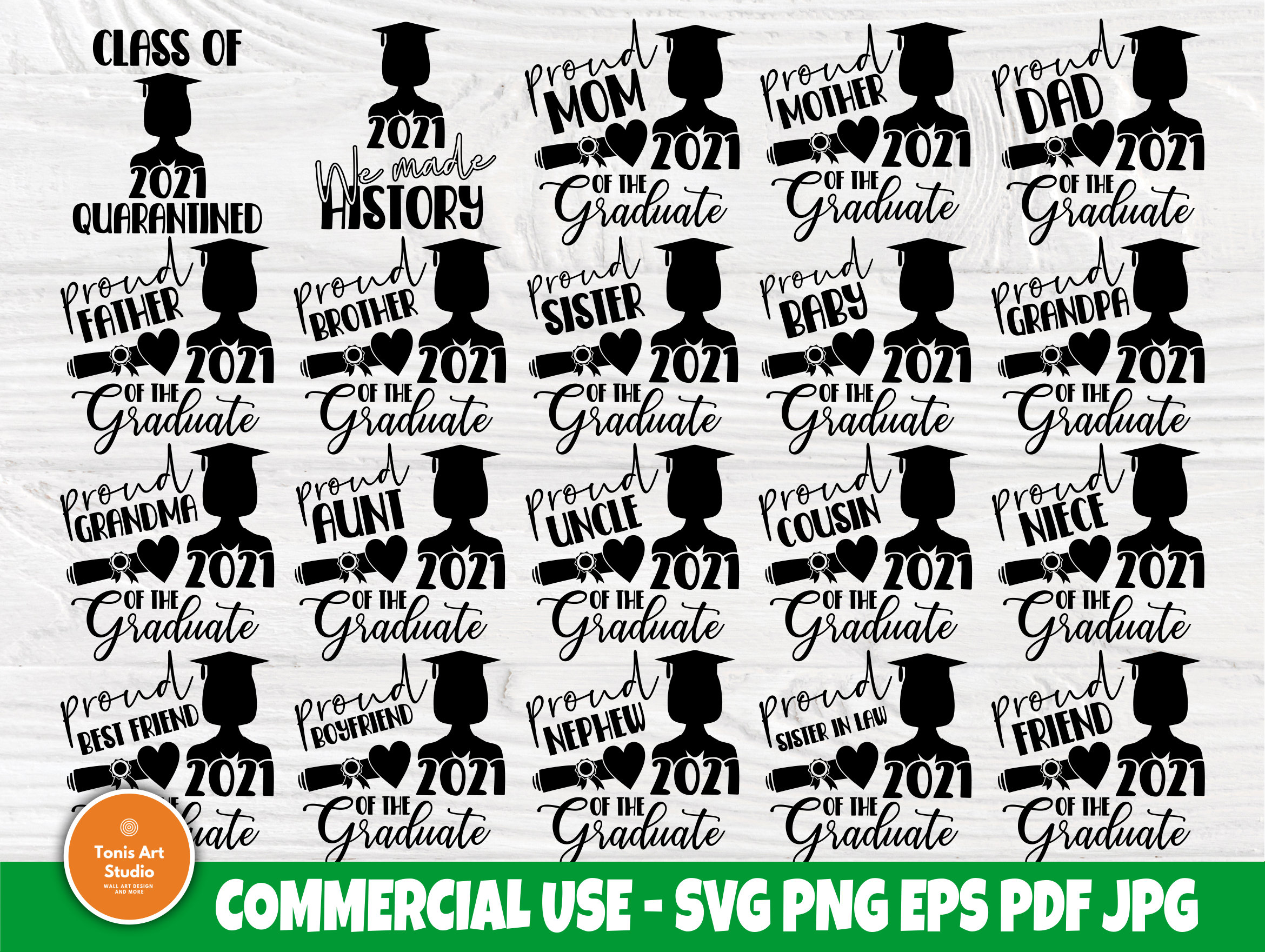 Graduation 2021 SVG Bundle, Class of 2021 Shirts