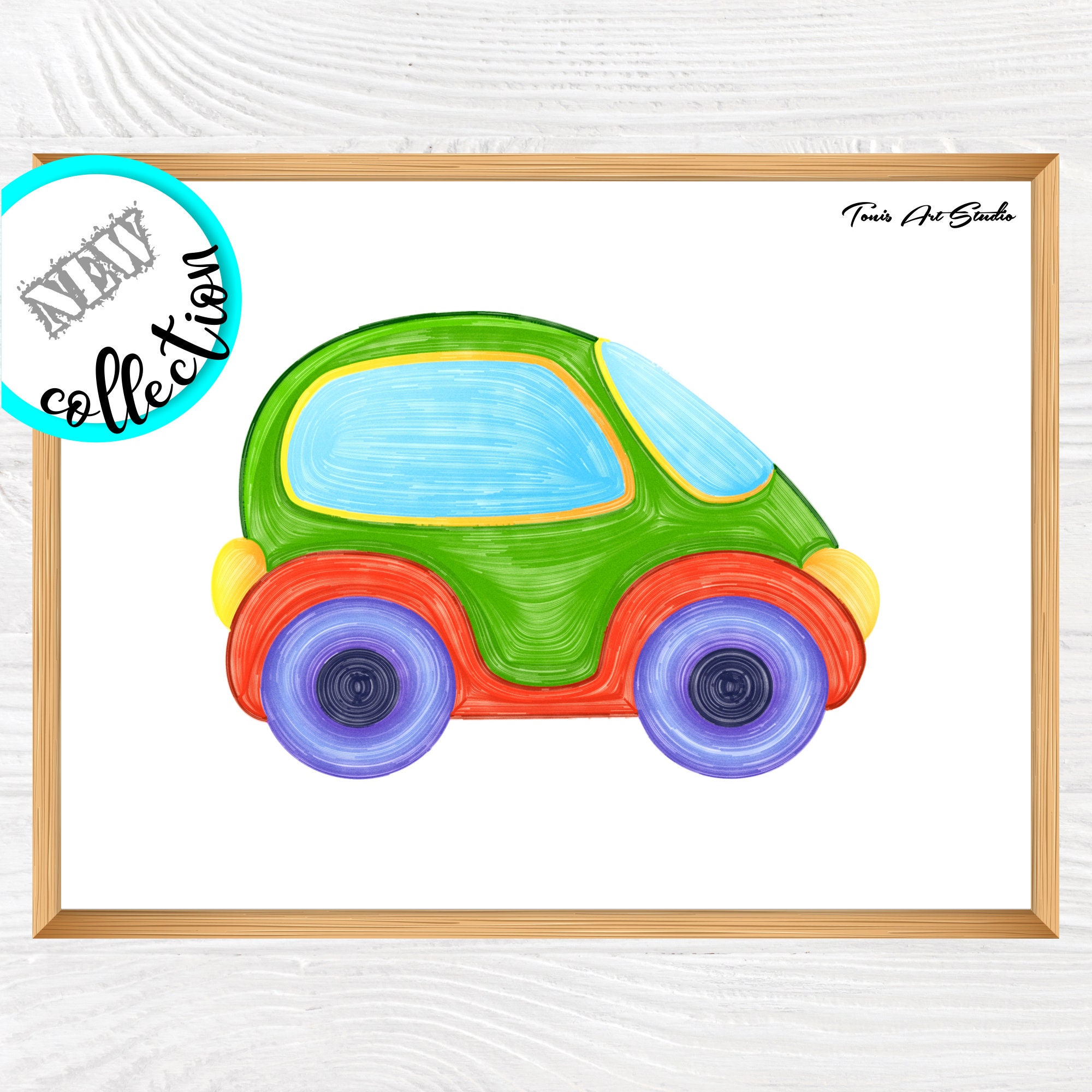 Nursery wall art | Nursery car print | Car wall decor | Nursery vehicle