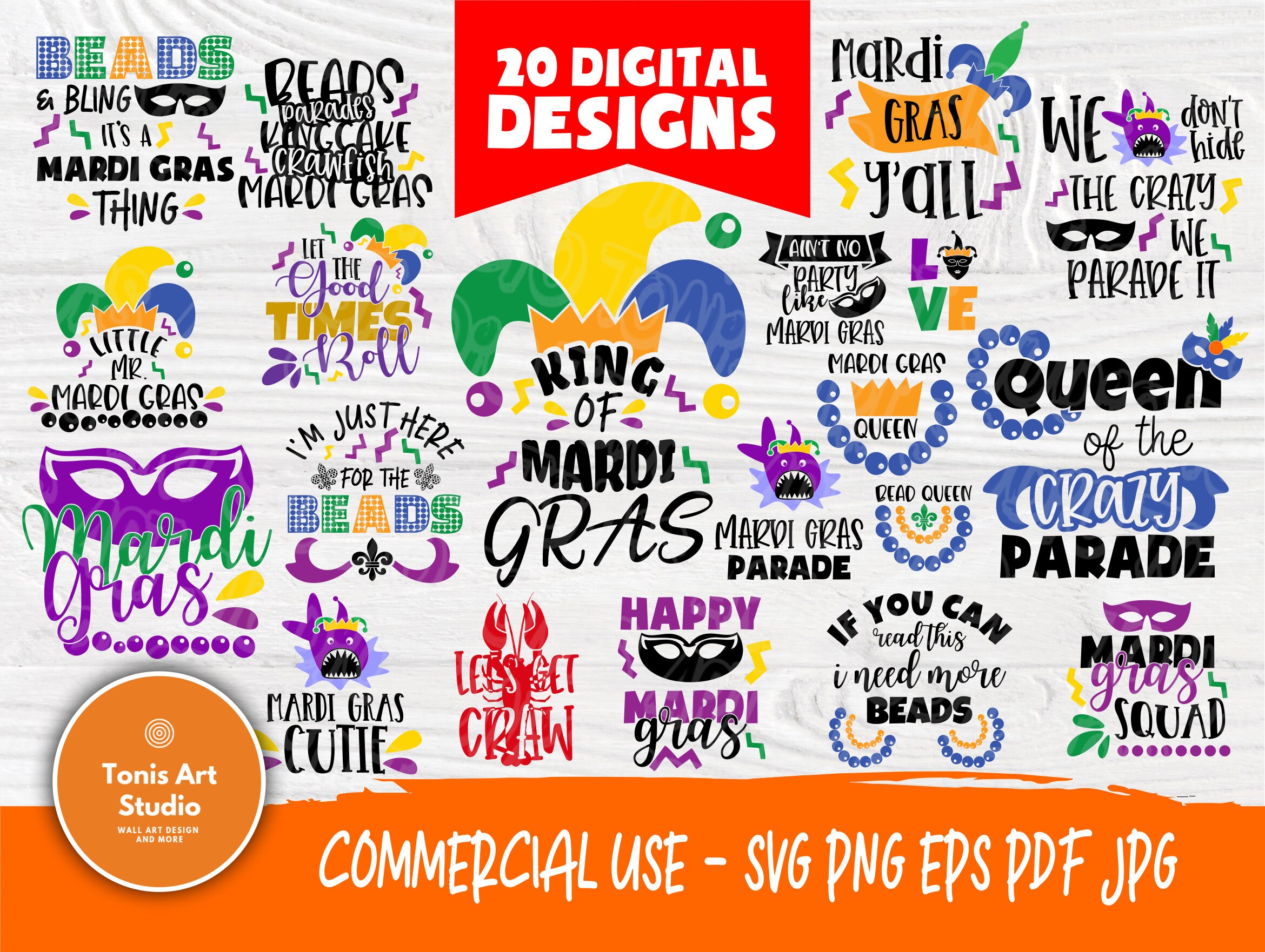 Download Mardi Gras Svg Bundle Parade Party Svg Mardi Gras Signs Mardi Gras Cut Files For Crafters Mask Queen Svg Cricut Cut Files