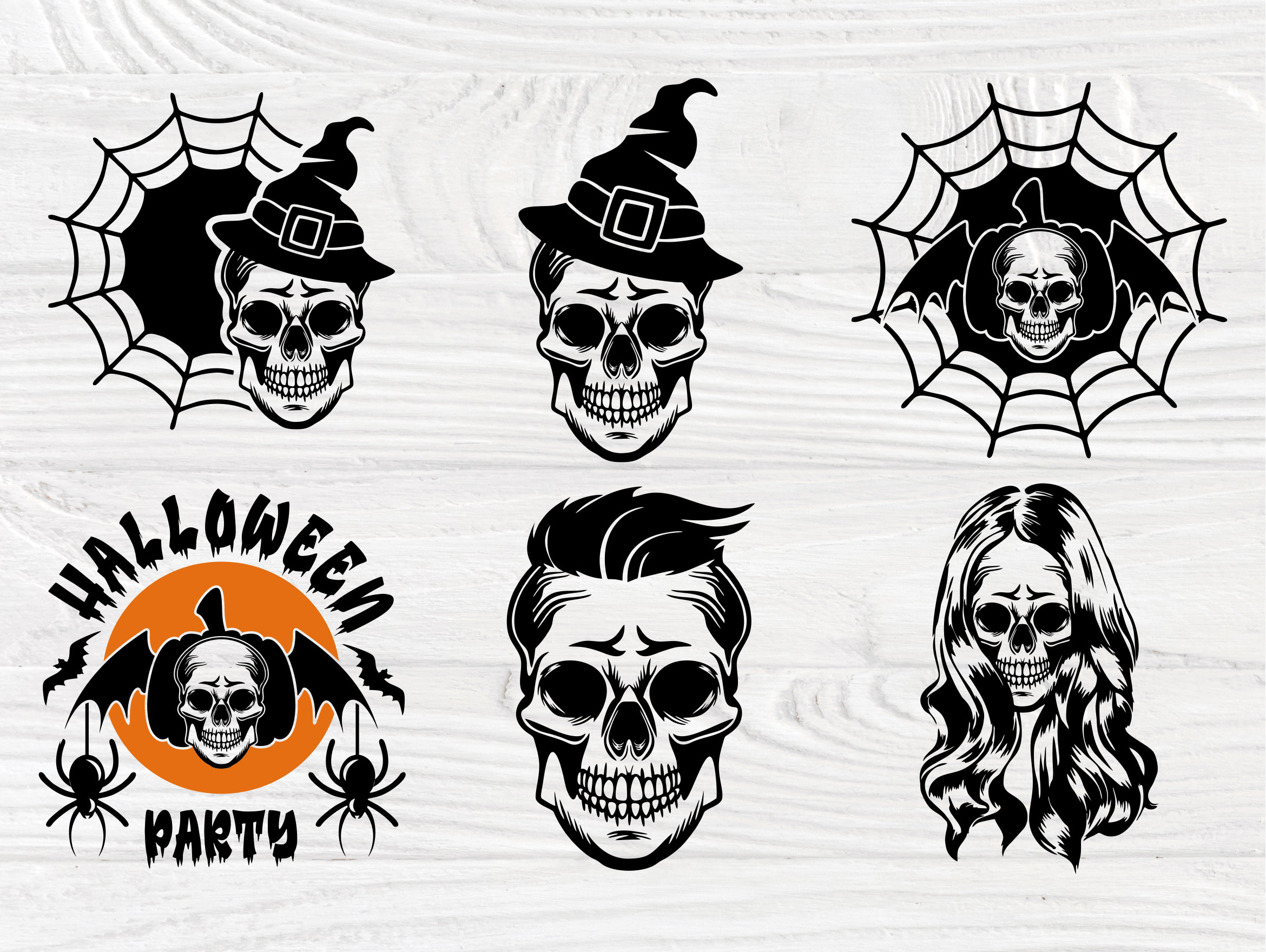 Download Halloween SVG Bundle, Skulls SVG, Woman Skull Svg