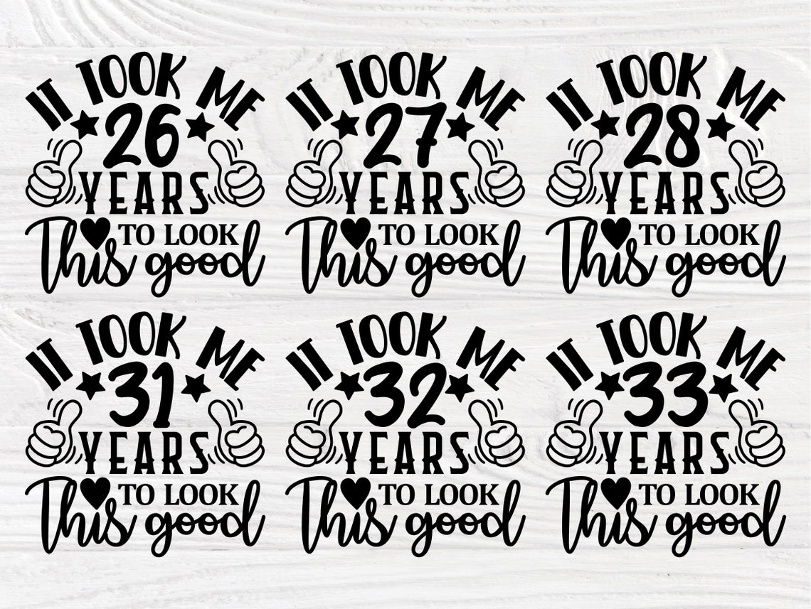 Download 16th to 35th Birthday SVG Bundle Birthday Shirt | Etsy