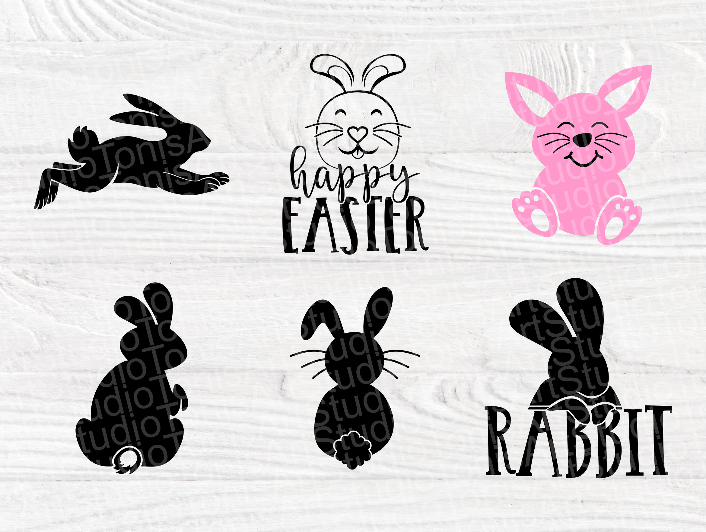 Download Rabbit SVG Bundle | Rabbit Cut Files for Cricut and ...