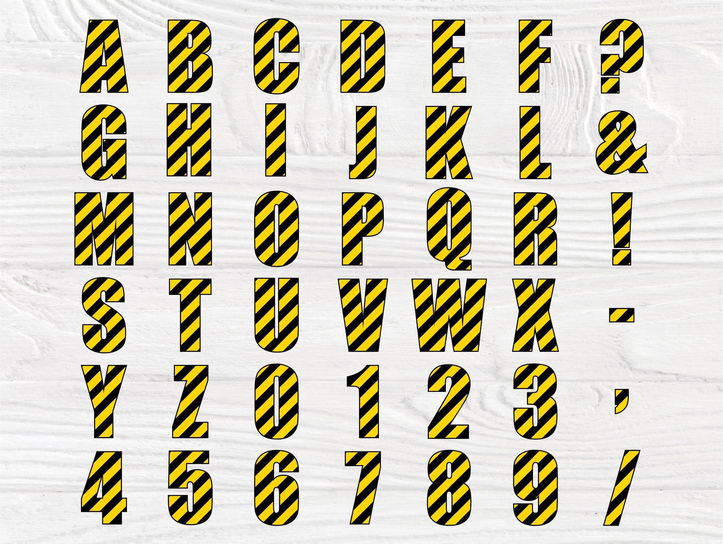 Construction Themed Letters