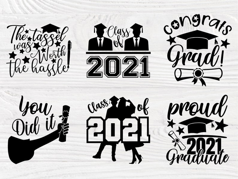 Download Graduation 2021 SVG Bundle Class of 2021 Svg File | Etsy
