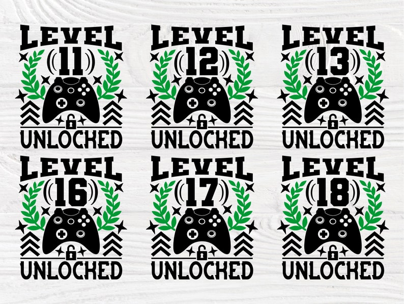 Level Unlocked SVG Bundle Birthday Svg Gamer Svg Etsy