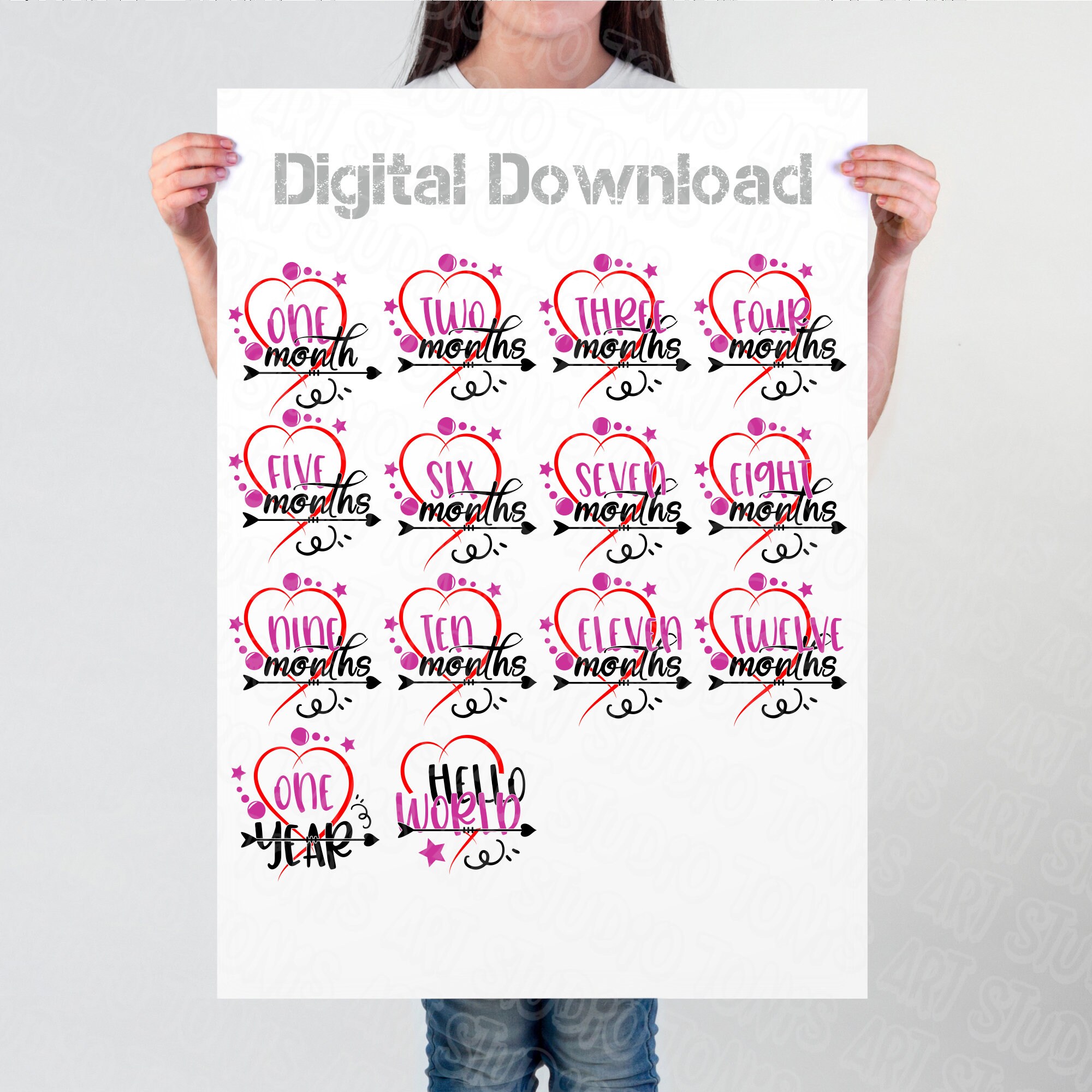 Download Hello world SVG | Baby milestones SVG | Baby months svg ...
