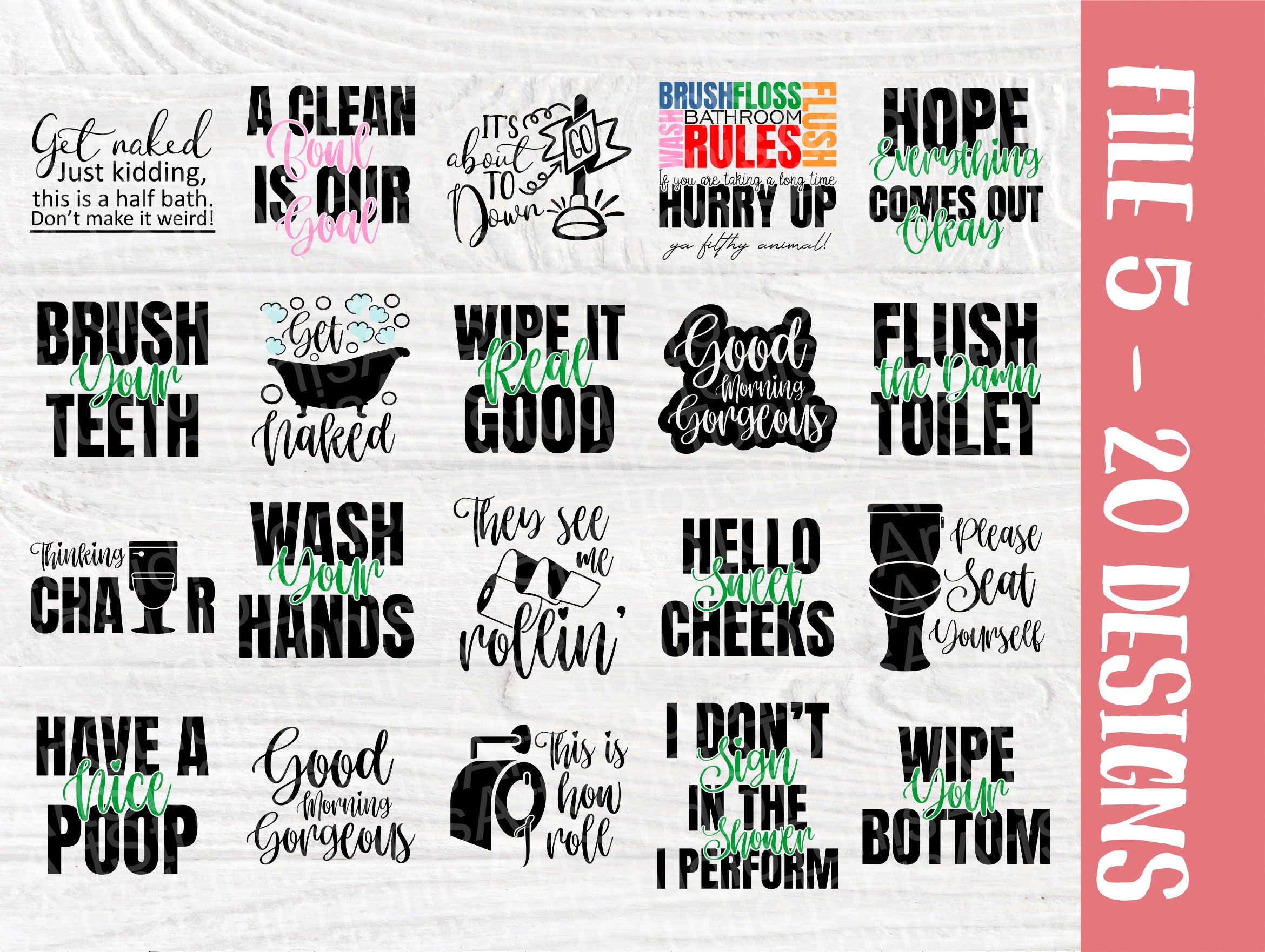 Download Bathroom SVG Bundle, Bathroom Signs, Svg Cut Files