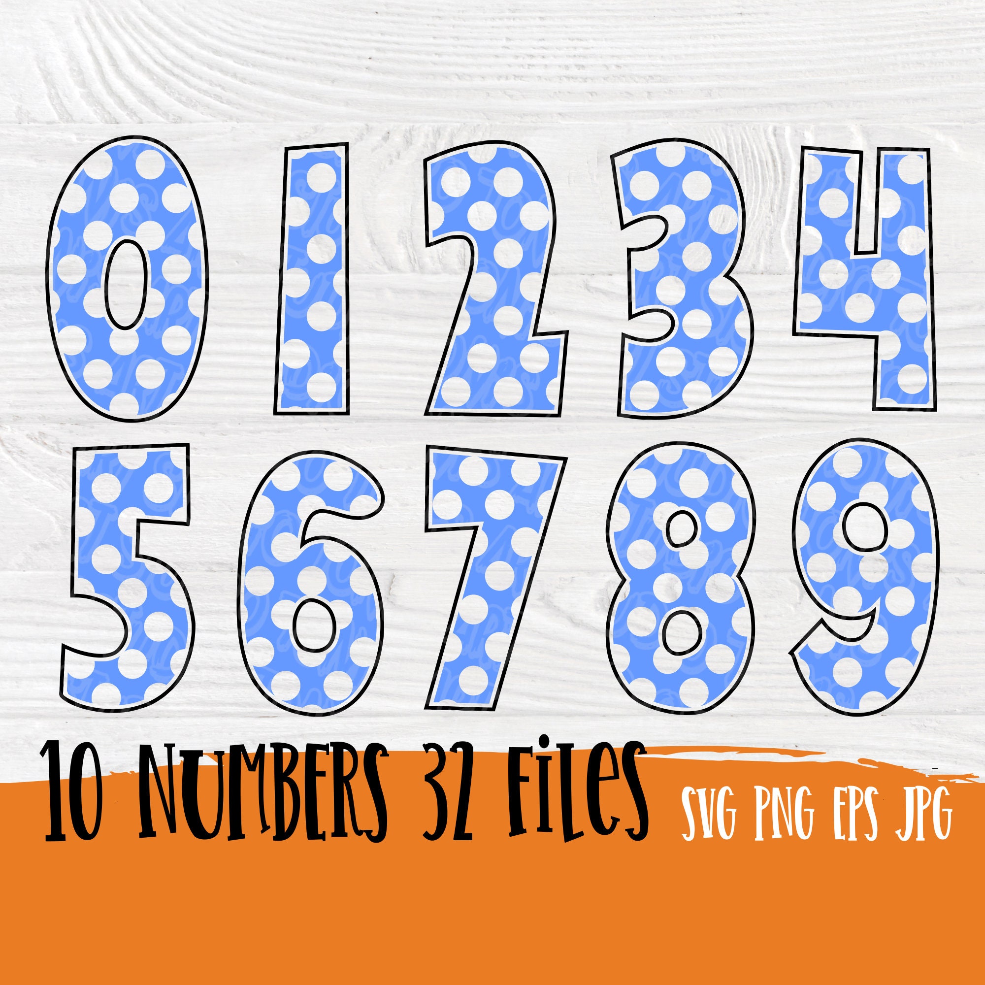 Polka Dot Numbers Svg Printable Numbers Svg Files