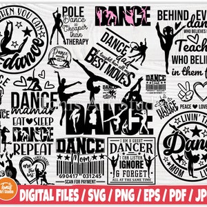 Dance Svg Bundle | Dance Mom Shirt | Dance Sayings | Dancer Clipart | Dance Svg