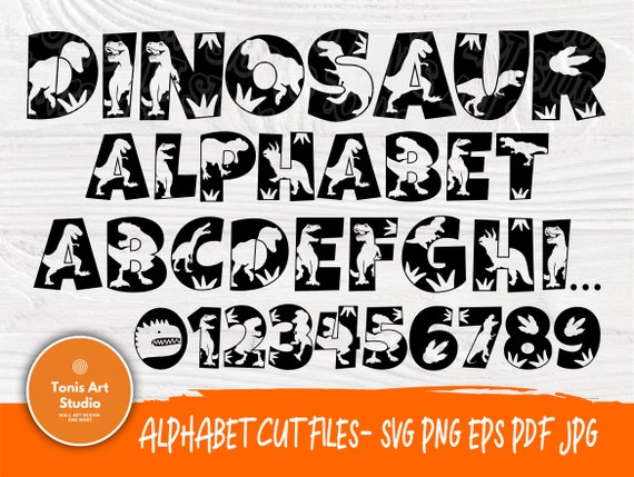 Download Dinosaur Font Svg Dinosaur Alphabet Dinosaur Cut Files Etsy