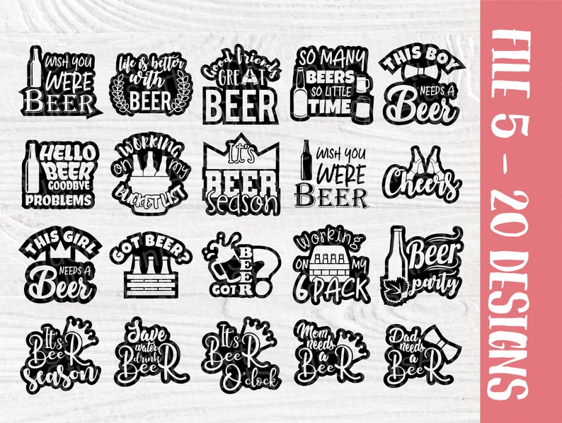 Download Beer SVG Bundle Alcohol Svg Beer Signs Drinking | Etsy