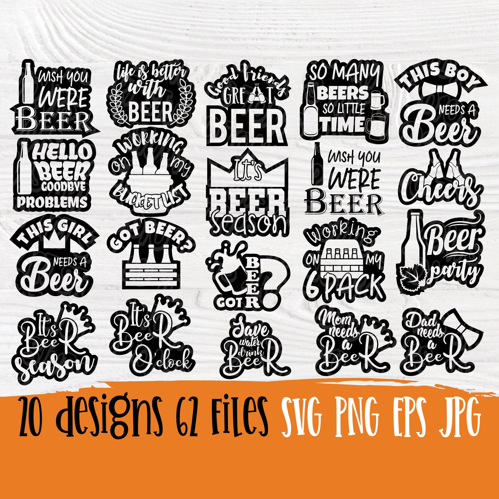 Download Beer SVG cut file | Beer bundle SVG | Beer silhouette ...