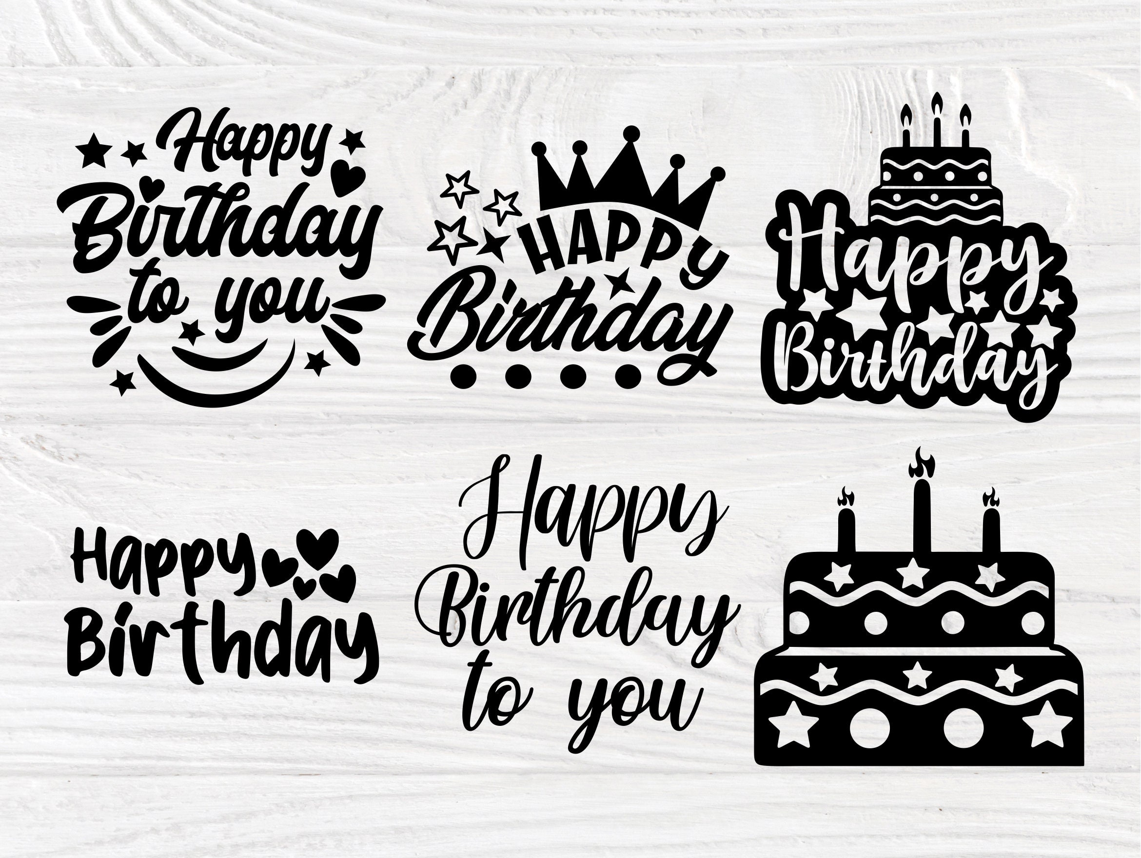 Download Happy Birthday SVG Bundle, Birthday cake Svg