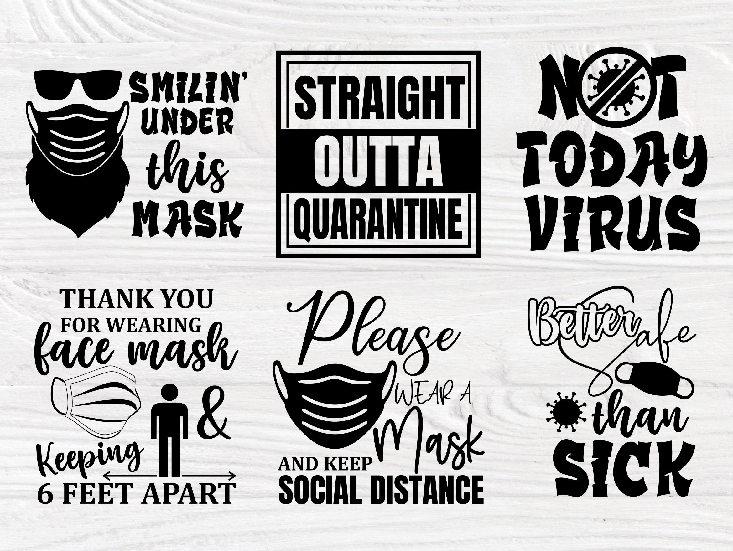 Download Face Mask Quotes SVG, Social Distancing Svg, Virus
