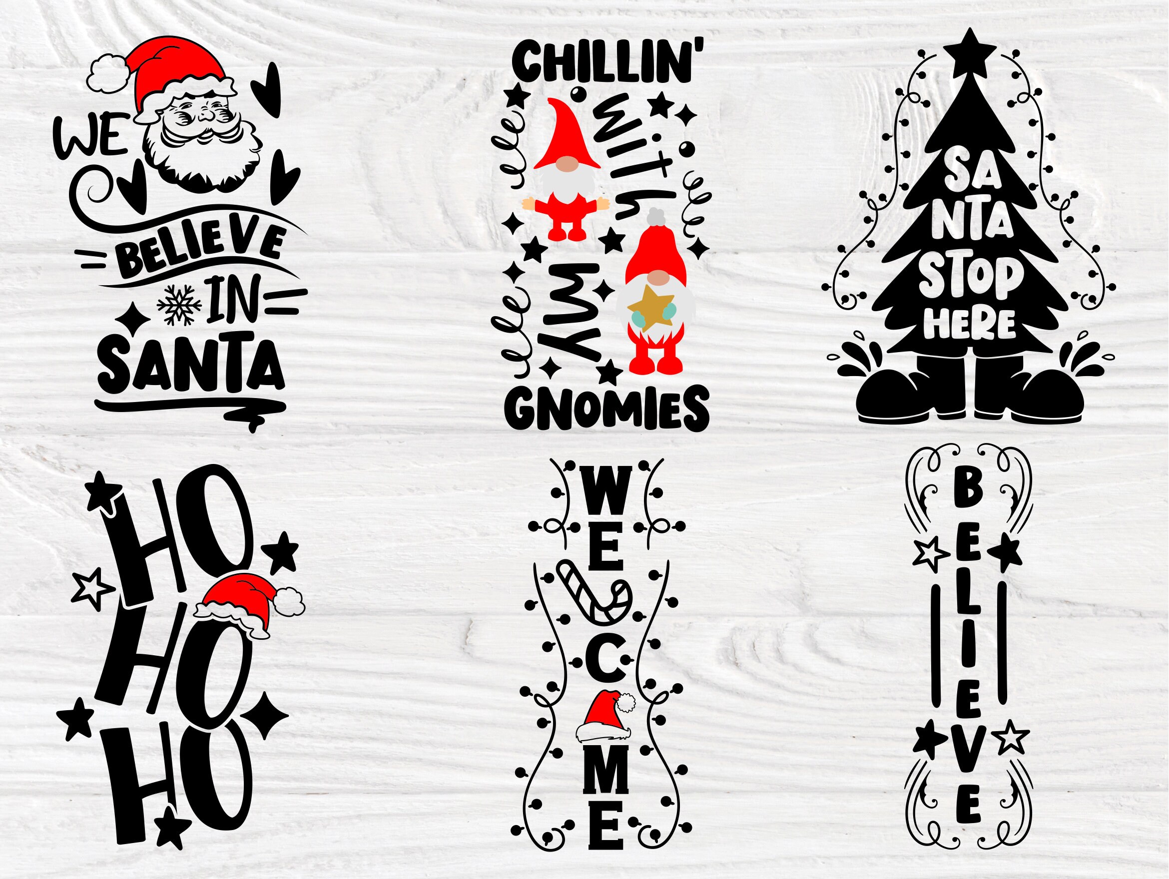 Christmas Porch Sign SVG Bundle, Svg Cut Files