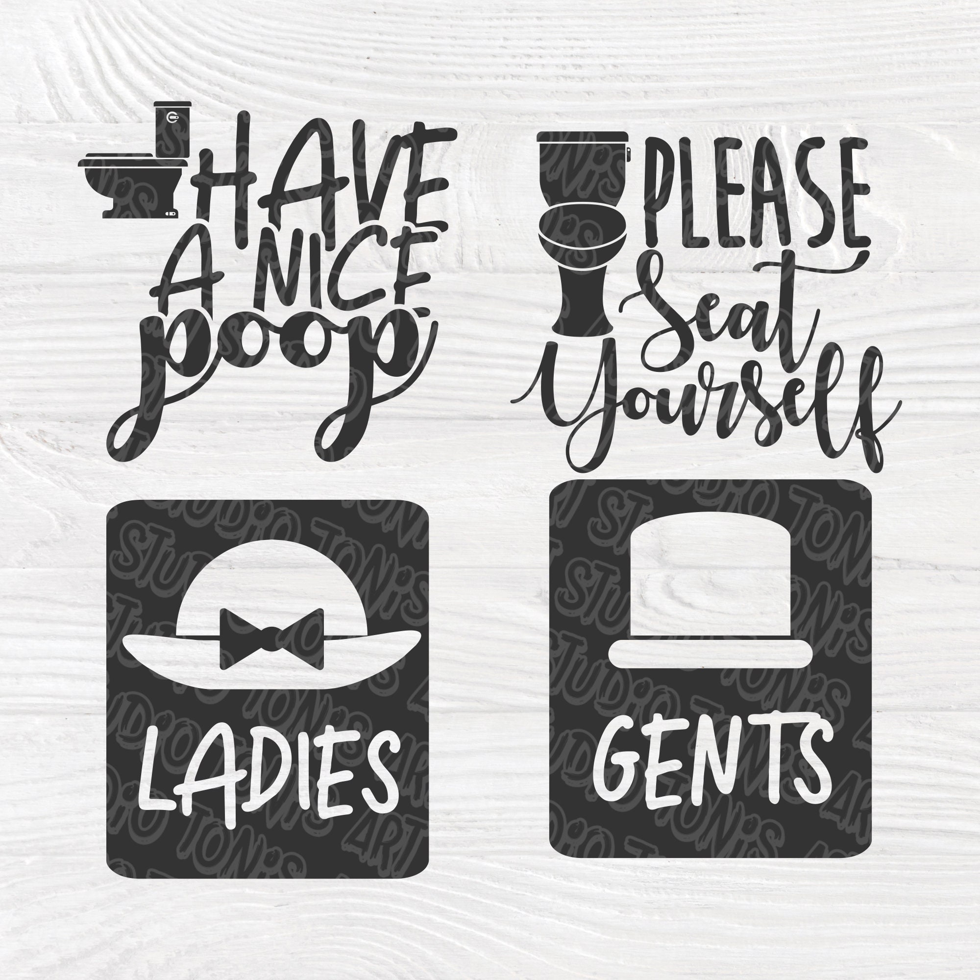 Bathroom Quotes SVG | Bathroom svg bundle | Restroom sign svg