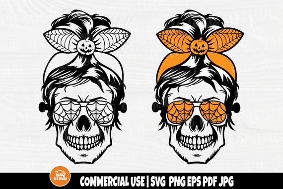Halloween Mom Skull SVG - Halloween Svg - Momster Svg - Mom of Monsters Svg - Cut Files - Cricut - Silhouette - Commercial License Included