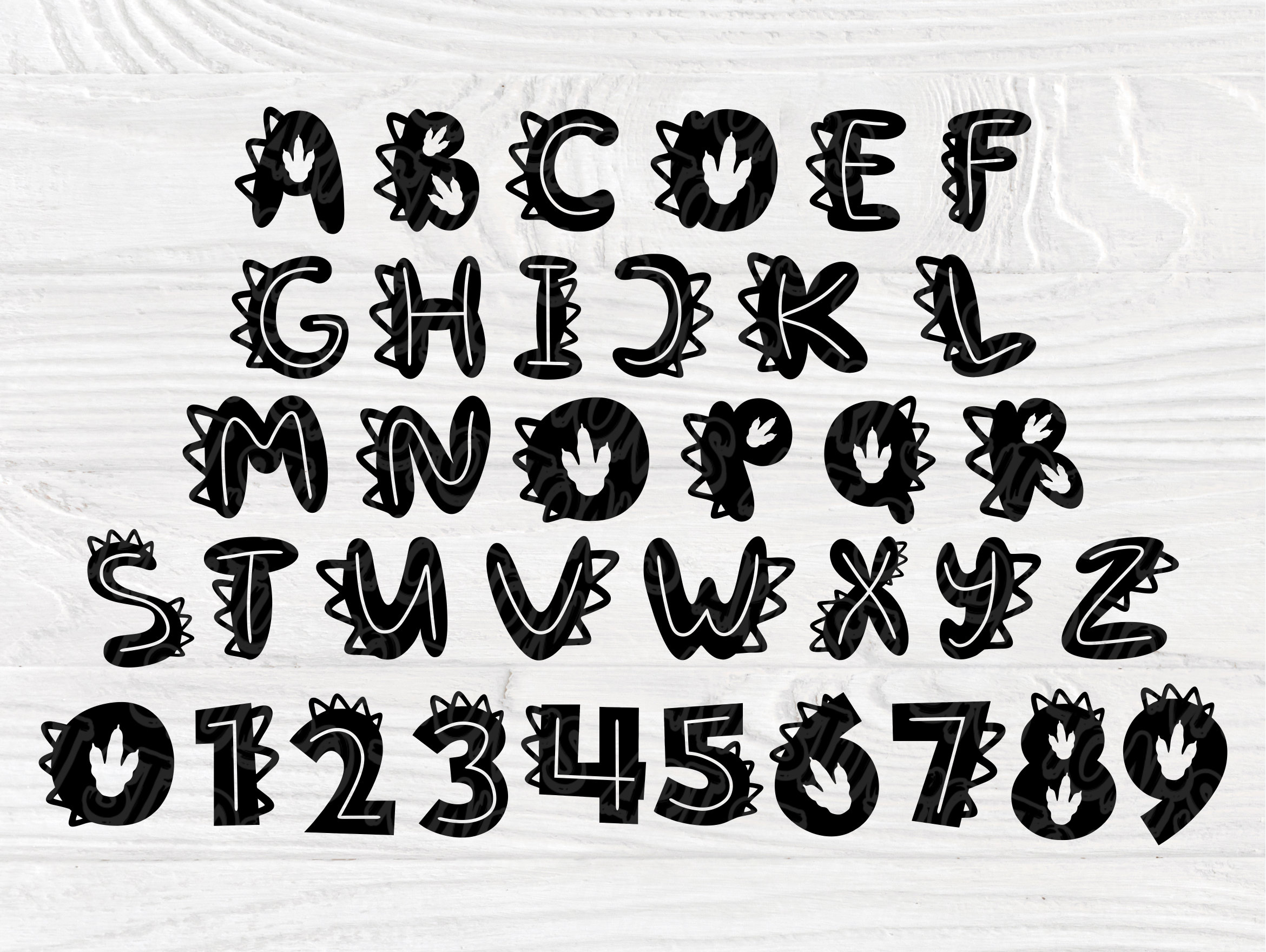 dinosaur font svg dinosaur alphabet dinosaur cut files