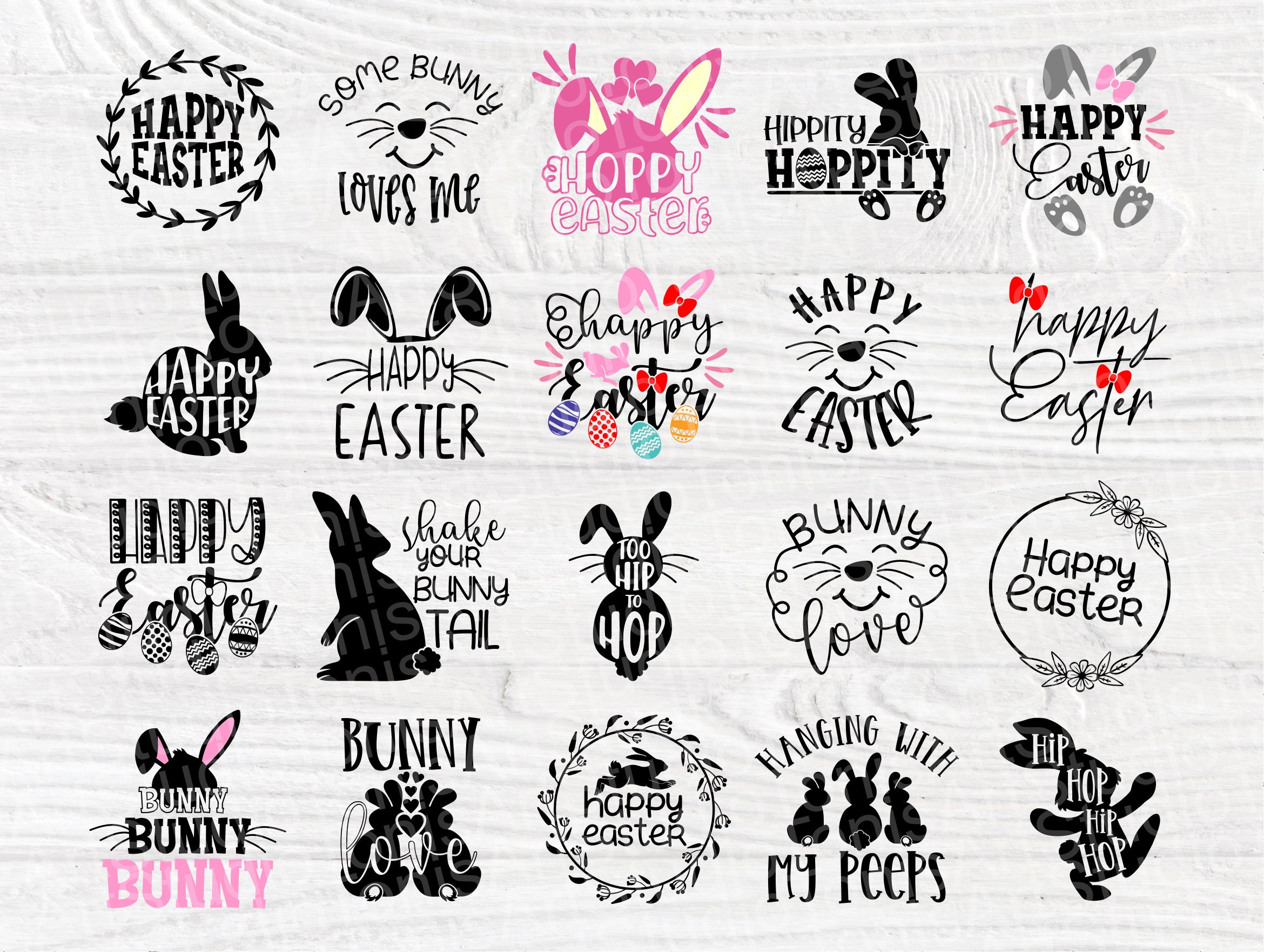 Happy Easter SVG Bundle, Funny Quotes Svg