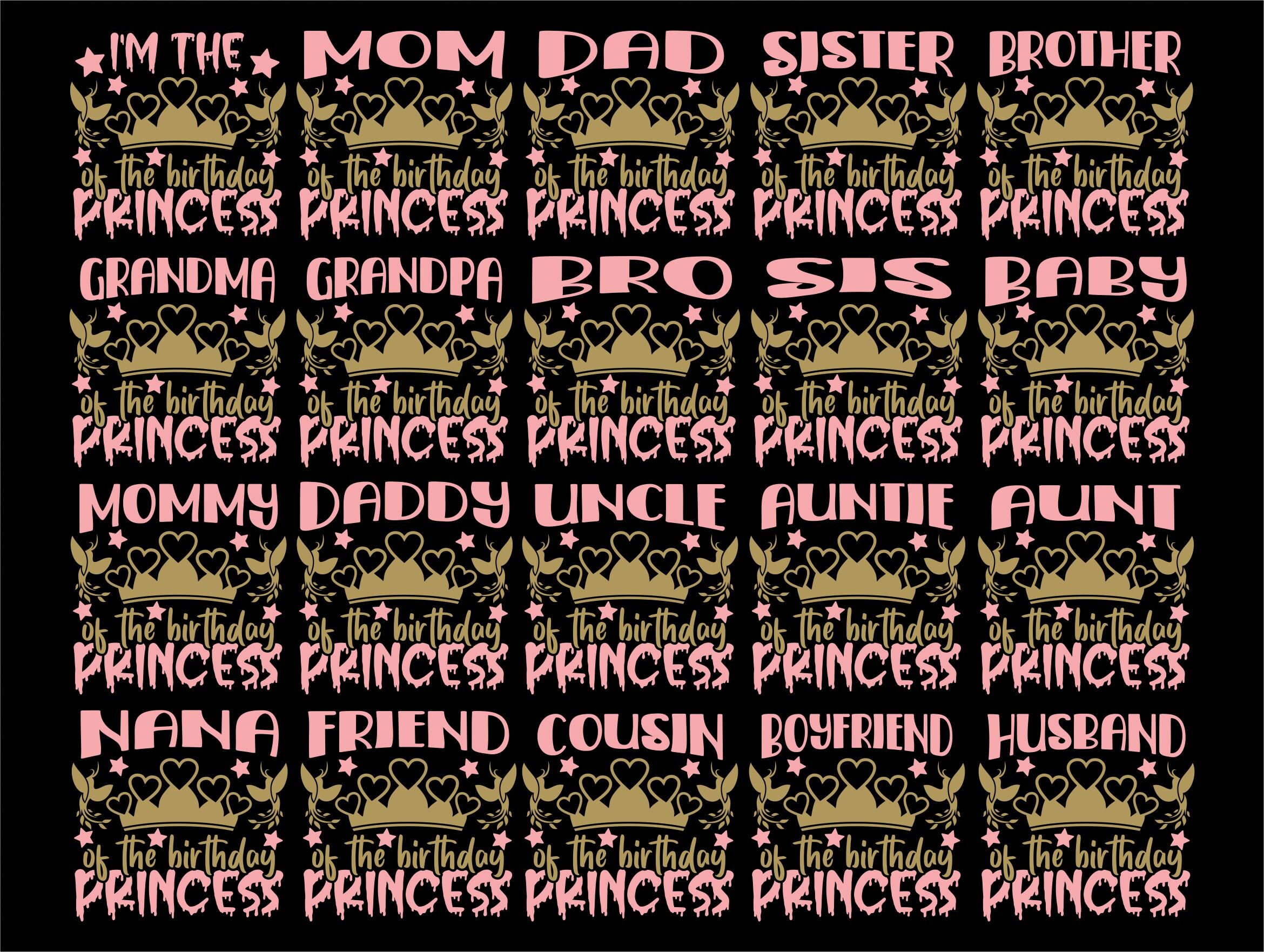 Birthday Princess SVG Bundle, Birthday Party Shirt