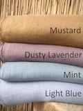 Soft 100% linen fabric by the yard/ meter, stonewashed, 200 gsm, Cut-to-length, European flax, OEKO-Tex certified