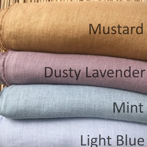Soft 100% linen fabric by the yard/ meter, stonewashed, 200 gsm, Cut-to-length, European flax, OEKO-Tex certified