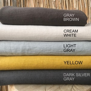 Soft 100% linen fabric by the yard/ meter, stonewashed, 200 gsm, Cut-to-length, European flax, OEKO-Tex certified image 4