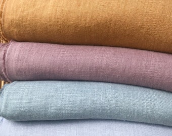 Soft 100% linen fabric by the yard/ meter, stonewashed, 200 gsm, Cut-to-length, European flax, OEKO-Tex certified