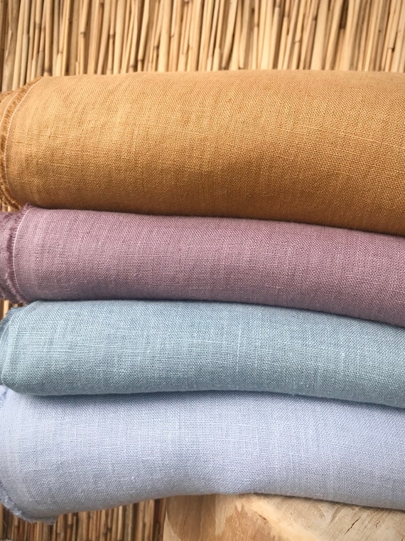 Soft 100% Linen Fabric by the Yard/ Meter Stonewashed 200 - Etsy Singapore
