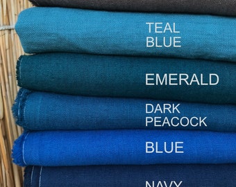 Lightweight soft 100% linen fabric by the yard/ meter, stonewashed, 130 gsm, Cut-to-length, European flax, OEKO-Tex certified