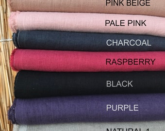 Soft 100% linen fabric by the yard/ meter, stonewashed, 200 gsm, Cut-to-length, European flax, OEKO-Tex certified