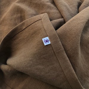 Linen blanket, heavy linen 460 gsm, bedspread, 100% excellent stonewashed softened European linen, Seamless Queen, King.